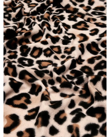 GUESS DOMITILLA SCARF 80X180 - Stylish Black Leopard Scarf