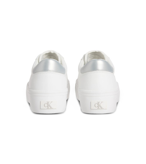 CALVIN KLEIN VULC FLATF LTH SILVE - C