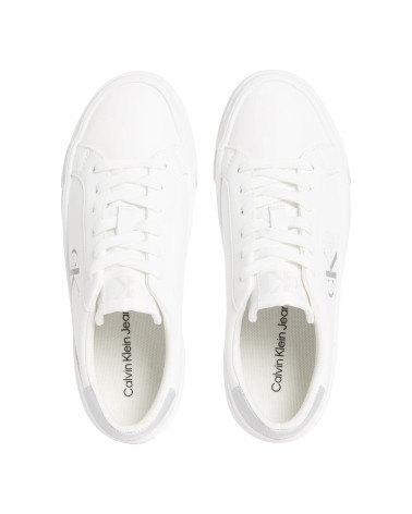 CALVIN KLEIN VULC FLATF LTH SILVE - C