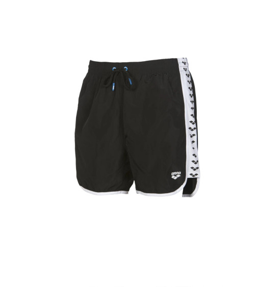 ARENA TEAM STRIPE BOXER DA UOMO, BLACK-WHITE-BLACK, NERO, L
