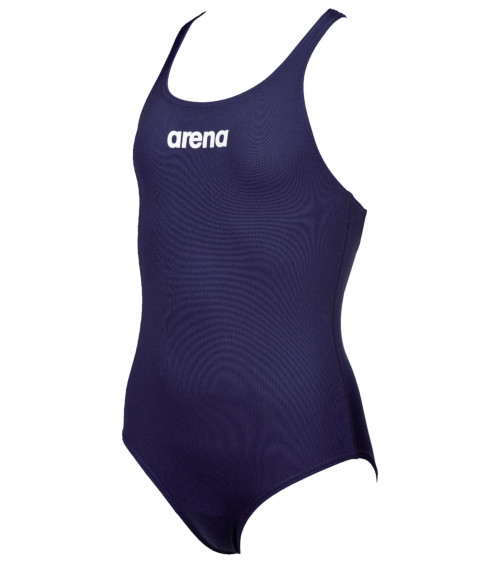 ARENA G SOLID SWIM PRO JR, COSTUME SPORTIVO BAMBINA, BLU (NAVY/WHITE), 6-7 ANNI