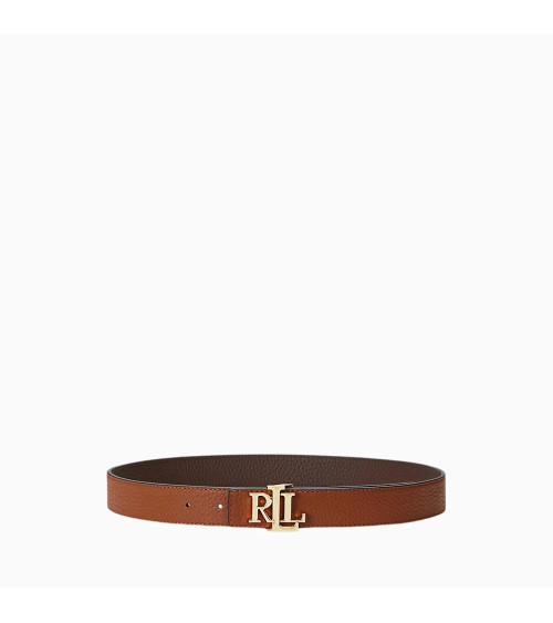 RALPH LAUREN REV LRL 30-BELT-MEDIUM 002 - LAUREN TAN DARK BROWN LARGE