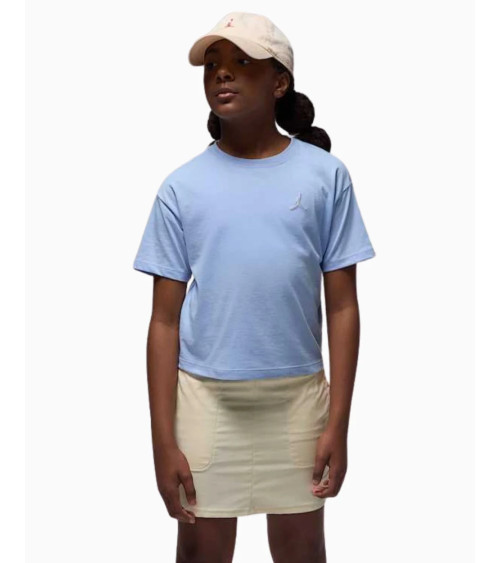 NIKE JORDAN BROOKLYN ESSENTIALS - MAGLIETTA UNISEX PER BAMBINI, CONFEZIONE DA 1, BLISS DEL COBALTO, M