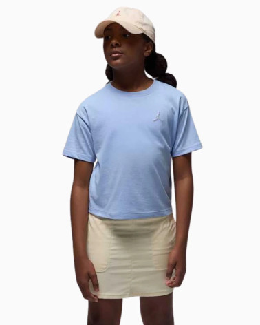 NIKE JORDAN BROOKLYN ESSENTIALS - MAGLIETTA UNISEX PER BAMBINI, CONFEZIONE DA 1, BLISS DEL COBALTO, M