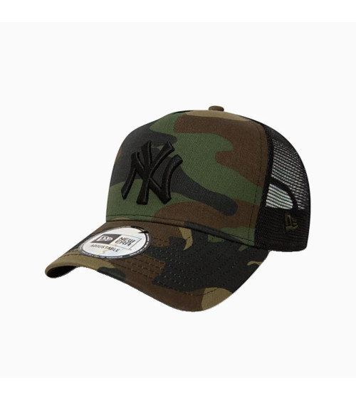 NEW ERA CLEAN TRUCKER YORK YANKEES SNAPBACK CAP, UOMO, BLACK, OSFA (55.8 CM - 60.6 CM)