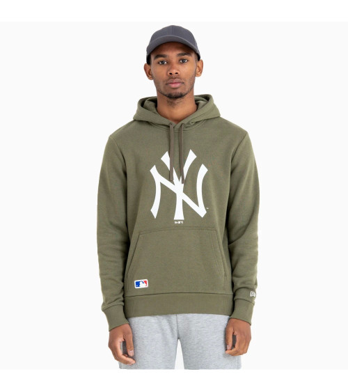 A NEW ERA TEAM LOGO HOODY NEYYAN, FELPA UOMO, VERDE MEDIO, M