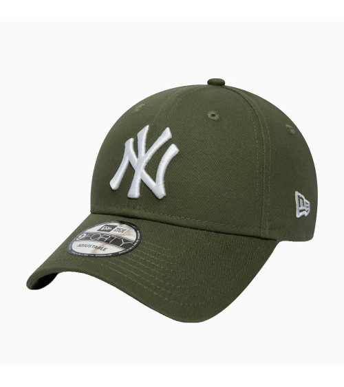 NEW ERA NEW YORK YANKEES MLB LEAGUE ESSENTIAL VERDE OLIVA 9FORTY BERRETTO REGOLABILE PER BAMBINI