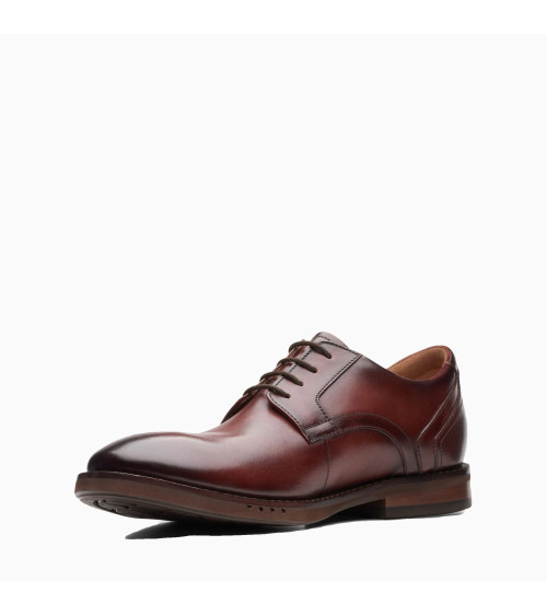 CLARKS UN HUGH LACE BROWN LEATHER SCARPE ELEGANTI PER UOMO IN PELLE MARRONE SPAZZOLATO (TAGLIA 41)