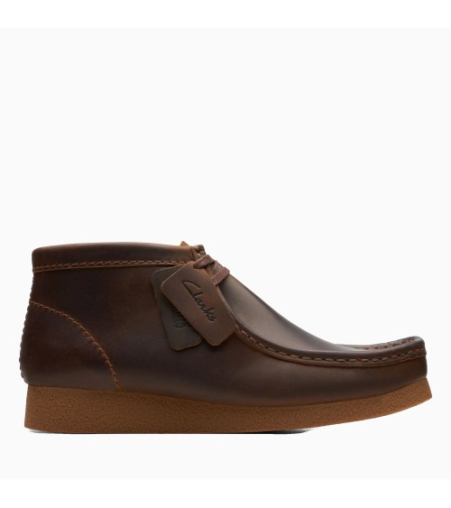 CLARKS WALLABEEEVO BT BEESWAX SCARPE MODELLO INGEGNERE PER UOMO IN PELLE INGRASSATA (TAGLIA 40)