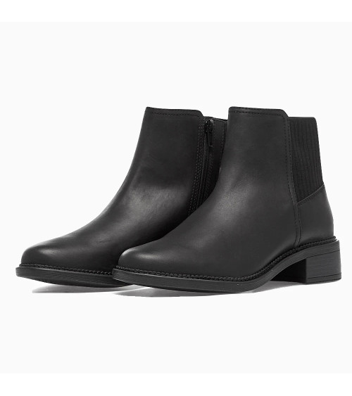 CLARKS MAYE PALM, STIVALI CHELSEA DONNA, PELLE NERA, 37.5 EU