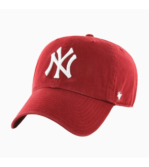 47 BRAND MLB NY YANKEES CLEAN UP CAP - RAZOR RED