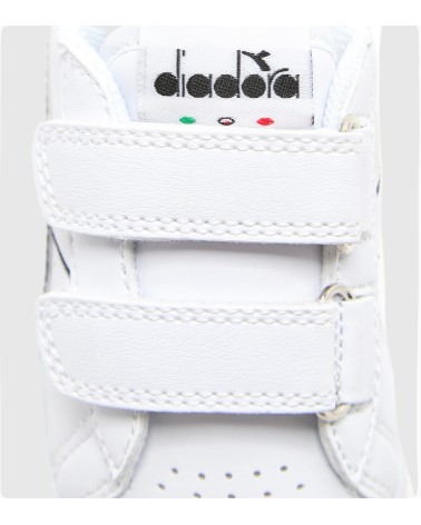 DIADORA GAME P TD, SCARPE DA GINNASTICA, UNISEX - BAMBINI E RAGAZZI, BIANCO BIANCO NERO, 21 EU